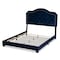 Baxton Studio Samantha Navy Blue Velvet Upholstered Queen Size Button Tufted Bed 160-9839 - alternate 9